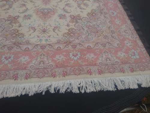 persian floweral Tabriz silk touch and cotton base size 155*215cm.