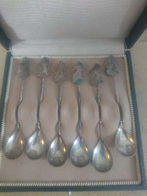 Beautiful Vintage Voorschoten Silver Spoons Marked 800