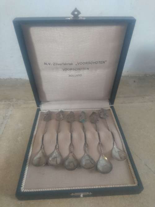 Beautiful Vintage Voorschoten Silver Spoons Marked 800