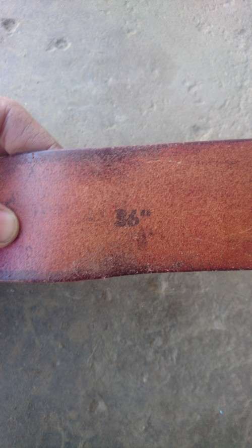 Old traffic officer leather sam belt