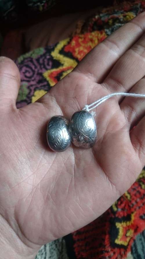 Vintage strerling silver clip on earrings