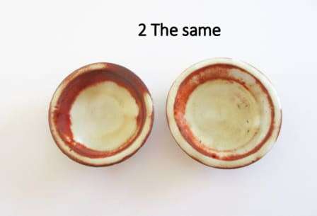 A SET OF 4 SMALL LINNWARE PATE DISHES---8cm Diam: