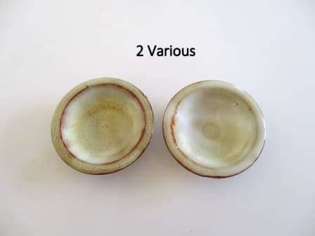 A SET OF 4 SMALL LINNWARE PATE DISHES---8cm Diam: