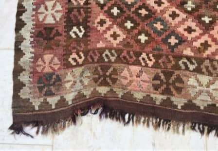 TIGHT-KNOT HAND-WOVEN KELIM RUG!! 1800mm - 1400mm