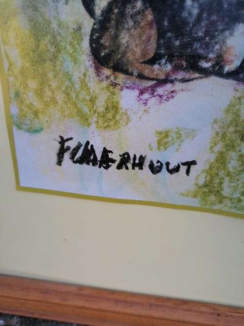 Framed Frans claerhout print