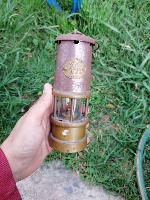 English Brass and Copper Miners Lantern Wales GYMRU