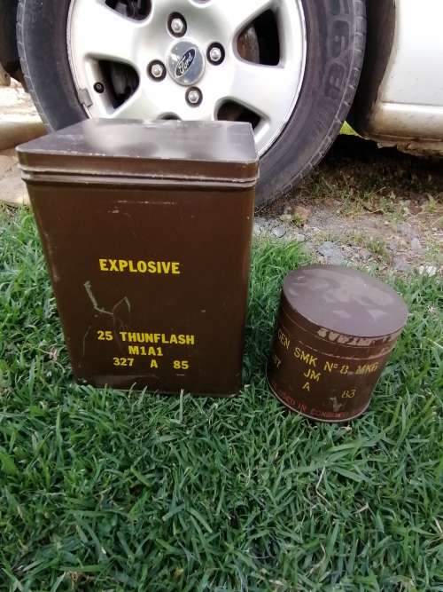 Two sadf tins