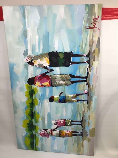 MASSIVE BEAUTIFUL OIL ON CANVAS PAINTING SIZE 108CM X 63CM