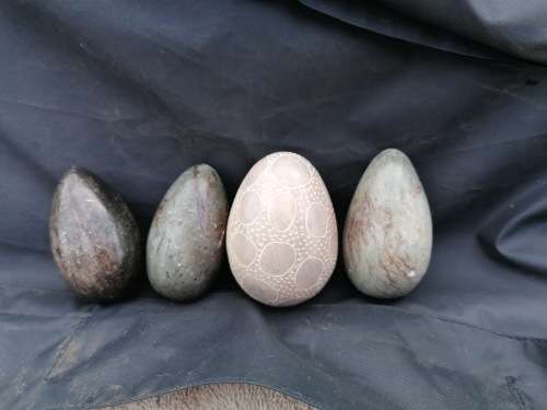Stone egg collection