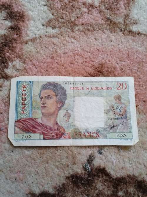 banque de l`indochine 20 francs