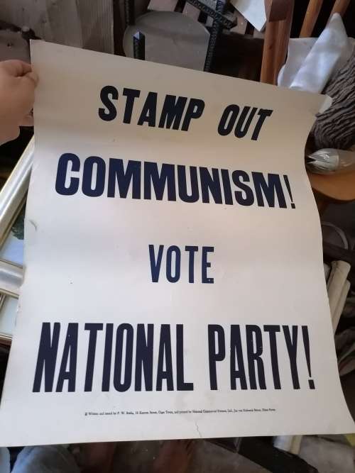 Original apartheid era poster