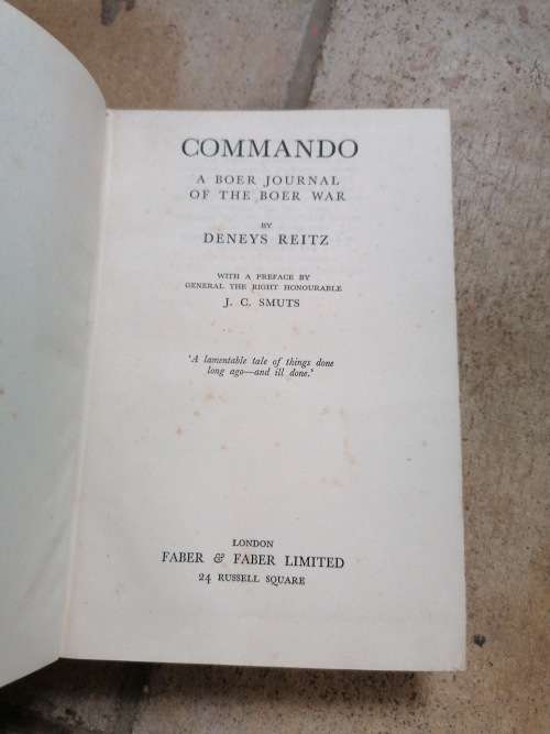 commando by deneys reitz faber and faber limited