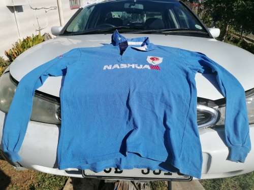 Rare find a old original no 4 blue bulls rugby jersey.
