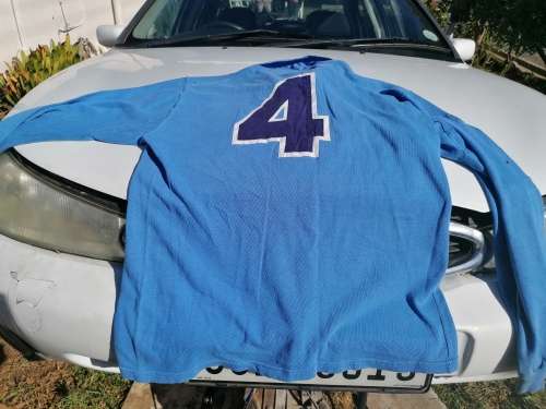 Rare find a old original no 4 blue bulls rugby jersey.