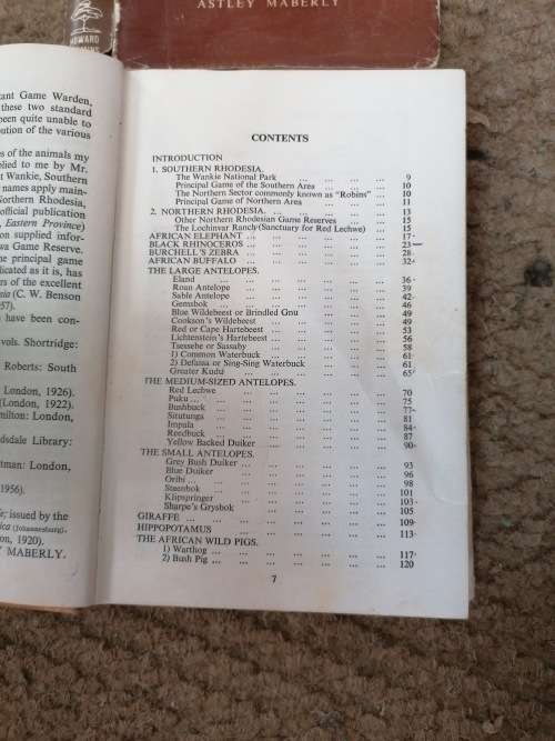 Animals of Rhodesia by Astley Maberly