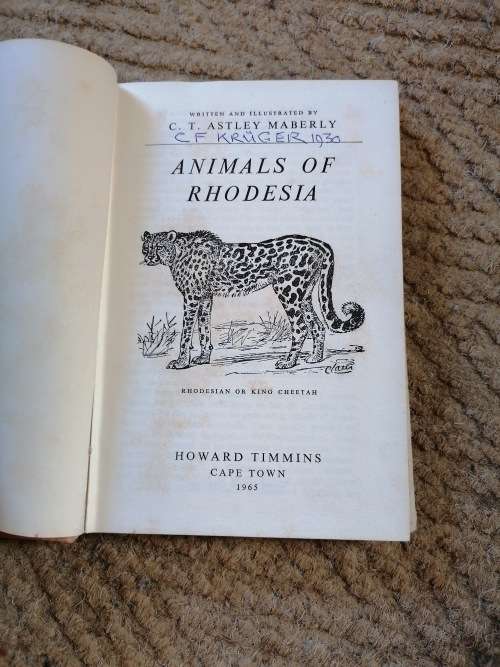 Animals of Rhodesia by Astley Maberly