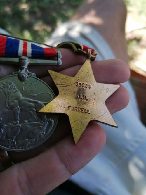 World War 2 medals belonged to J. H FARRELL