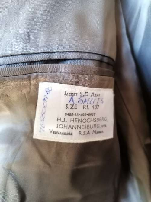 SADF INTELLIGENCE JACKET LIKE NEW WITH PAPER