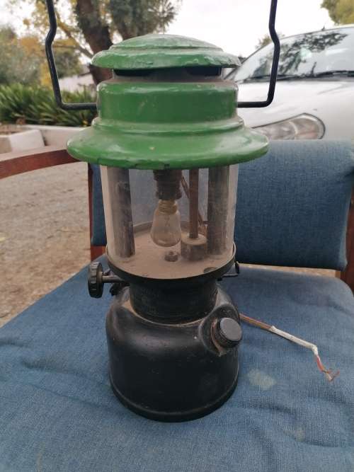 Vintage converted coleman lamp