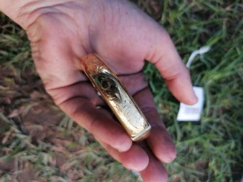 Vintage 9ct metal core (JS) BANGLE