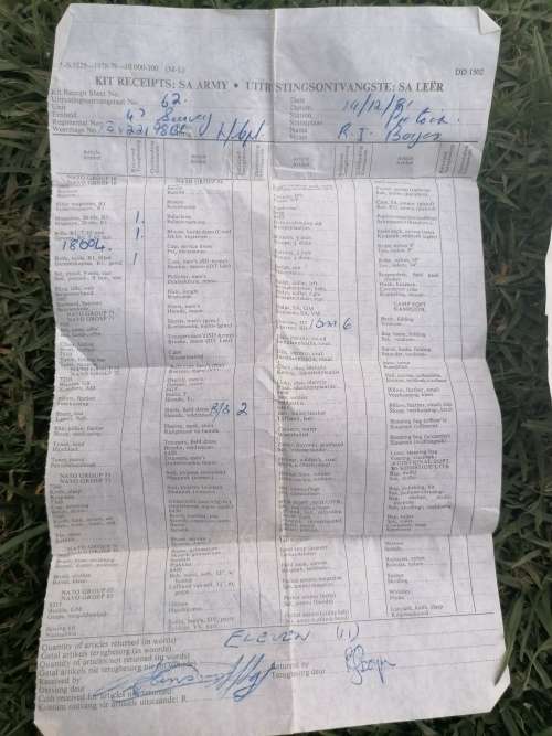 Border war tunic with paper work