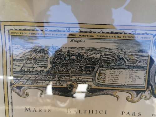 Antique PRUSSIA EXIMIA CURA CONSCRIPTA PER  CASPARUM HENNEBERCH ERLICHENSEM et denuo edita map.