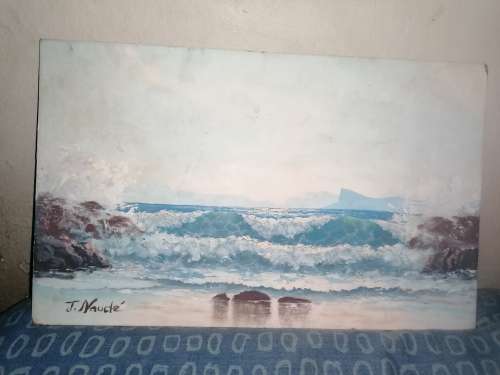 Unframed Oil on board by J. Naude 40cm x 25cm