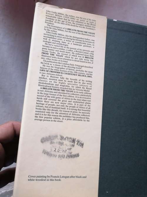 A BREATH FROM THE VELDT BY JG MILLIAS