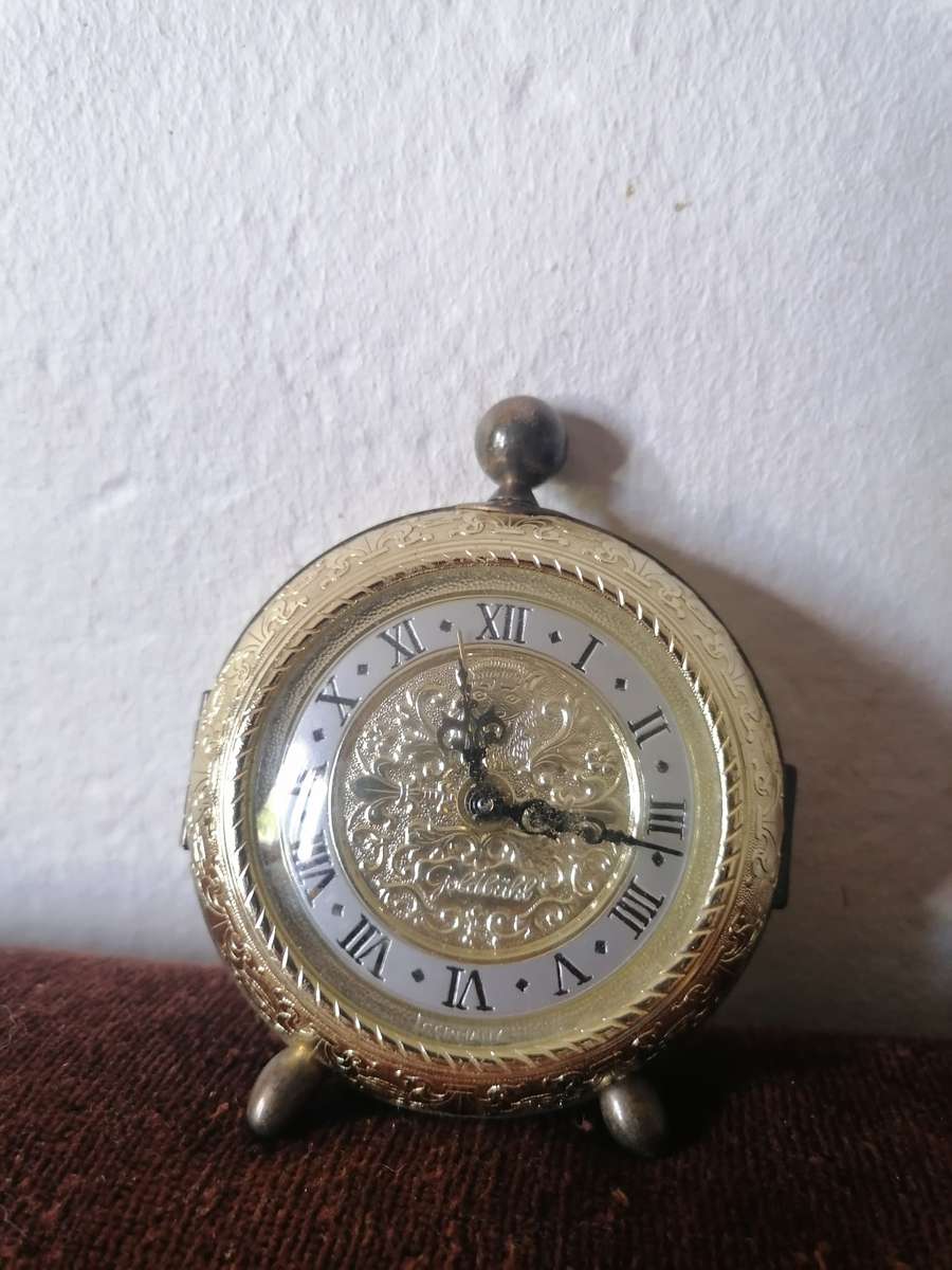 20C Miniature German Goldbuhl Travel Clock