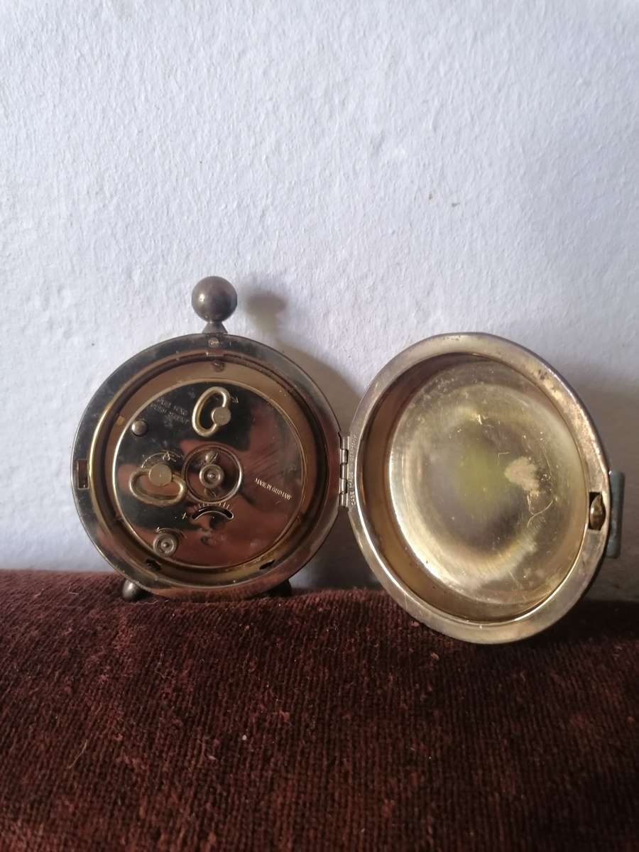 20C Miniature German Goldbuhl Travel Clock