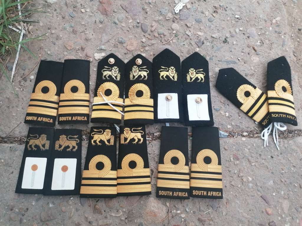 South african navy ranks. Bid per pair