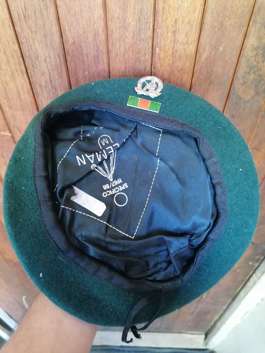 South African Commando Beret with Bar & Cap Badge