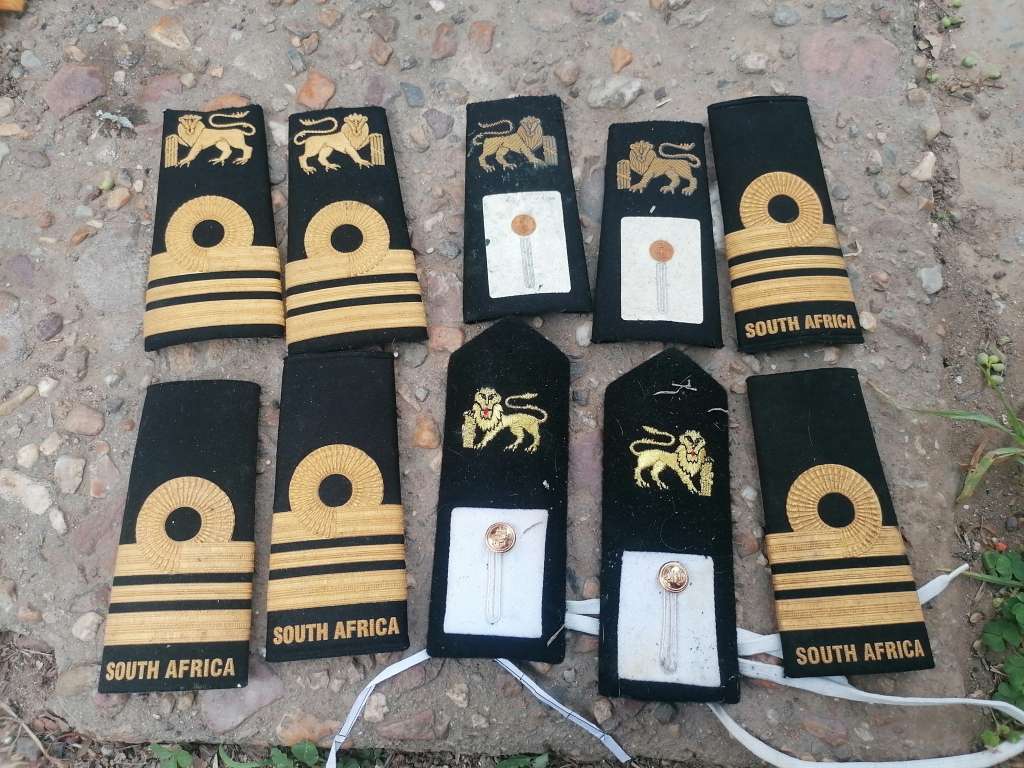 South african navy ranks. Bid per pair
