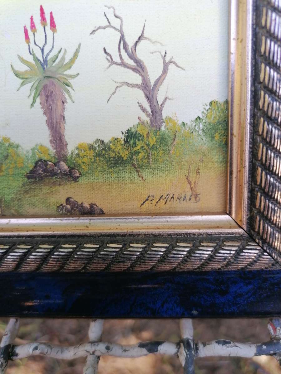 Lovely small painting by P. Marais