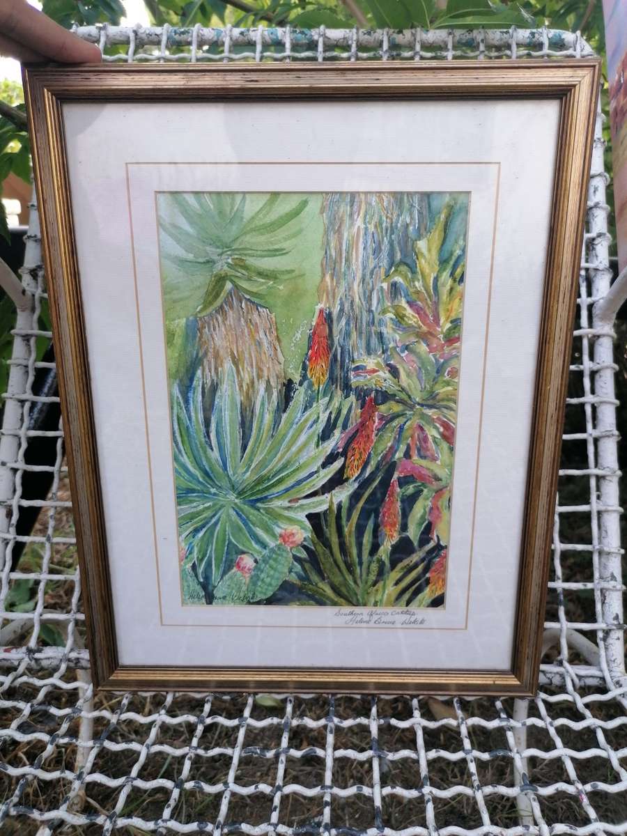 Framed water color painting by Helene bruce Webster