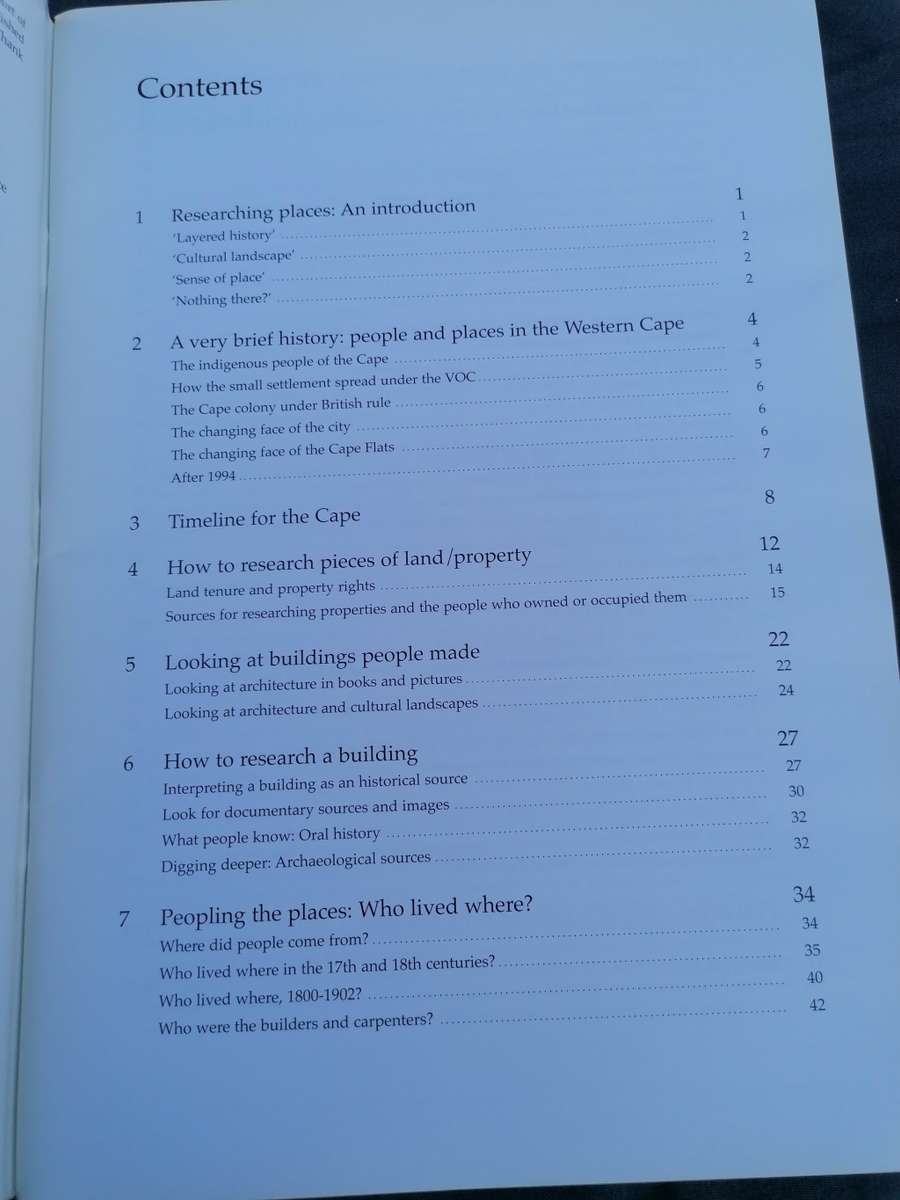 Places at the Cape  A Guidebook for Beginner Researchers  Carohn Cornell and Antonia Malan signed