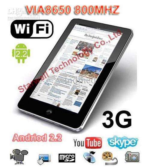7"  Camera Google Android 2.2 OS Tablet PC,MID,Netbook,notebook 3G Wifi