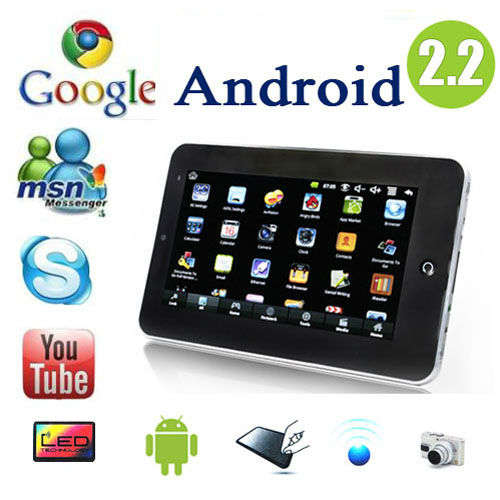 New 7" Android 2.2 ePad WiFi Camera MID Notebook Tablet PC Netbook 3G