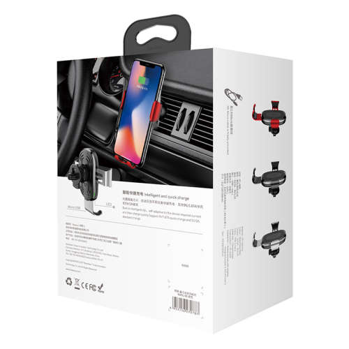 Baseus Car Mount Qi Wireless Charger Quick Charge Fast Charging Pad Holder Stand