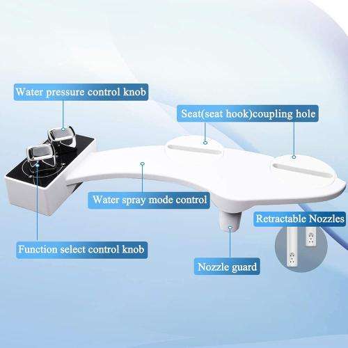 Dual Nozzle Bidet Toilet Attachment
