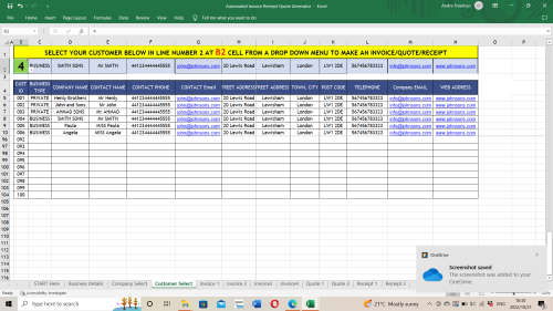 Automated Invoice / Quote and receipts Generator