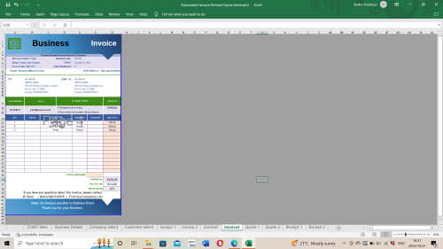 Automated Invoice / Quote and receipts Generator