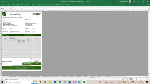 Automated Invoice / Quote and receipts Generator