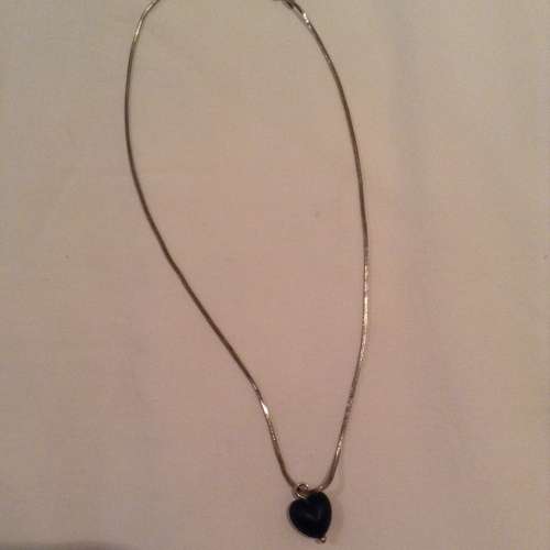 Marked Down : heart pendant on silver secure necklace