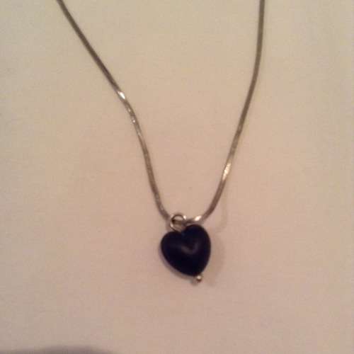 Marked Down : heart pendant on silver secure necklace