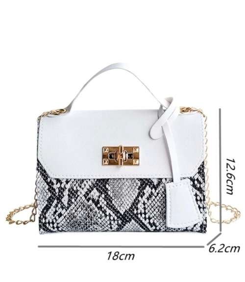 **Mothers Day gifting - Snakeskin Flap gold chain bag**