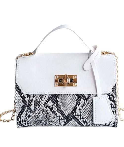**Mothers Day gifting - Snakeskin Flap gold chain bag**