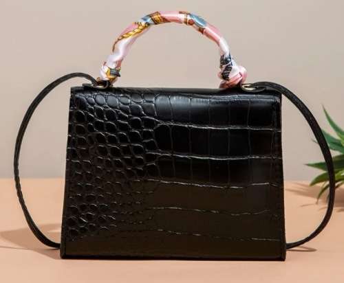 **Mothers Day Specials - Twirly Scarf Crocodile embossed handbag**