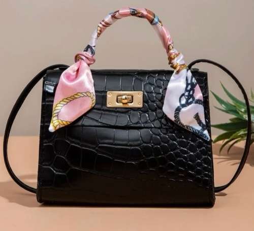 **Mothers Day Specials - Twirly Scarf Crocodile embossed handbag**