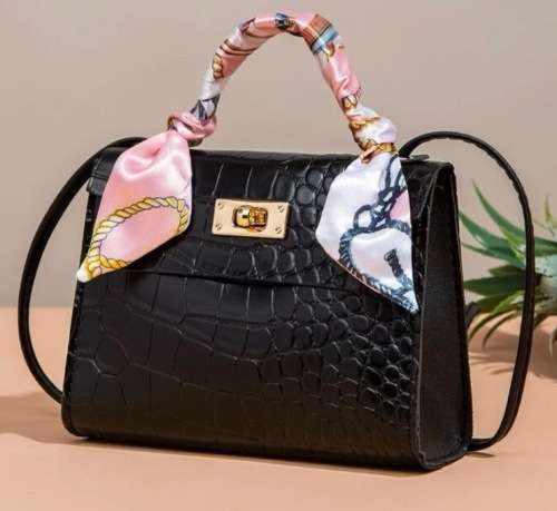 **Mothers Day Specials - Twirly Scarf Crocodile embossed handbag**